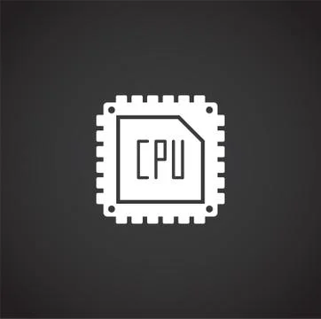 Processor chip related icon on background for graphic and web design. Creative Stock Illustration