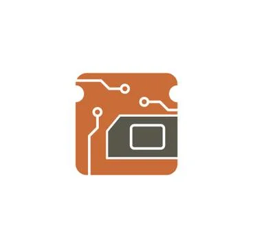 Processor chip related icon on background for graphic and web design. Creative Stock Illustration