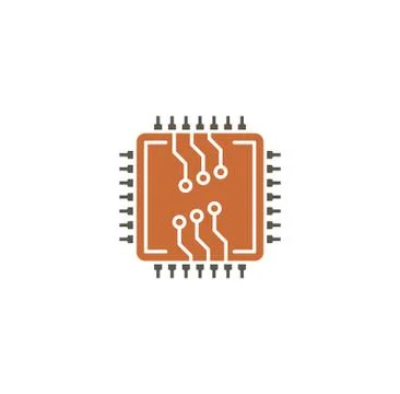 Processor chip related icon on background for graphic and web design. Creative Stock-Illustration