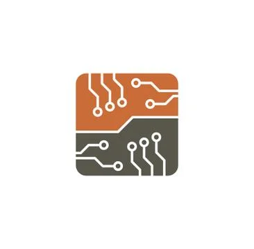 Processor chip related icon on background for graphic and web design. Creative Stock Illustration