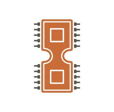 Processor chip related icon on background for graphic and web design. Creative Stock Illustration