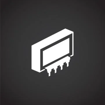 Processor chip related icon on background for graphic and web design. Creative Illustrazione stock