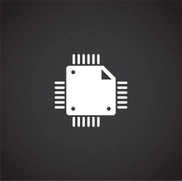 Processor chip related icon on background for graphic and web design. Creative Stock Illustration