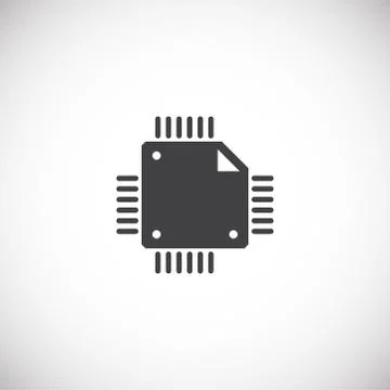 Processor chip related icon on background for graphic and web design. Creative 스톡 일러스트
