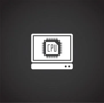 Processor chip related icon on background for graphic and web design. Creative Stock Illustration