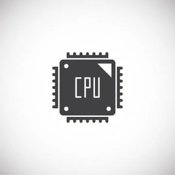 Processor chip related icon on background for graphic and web design. Creative Stock Illustration