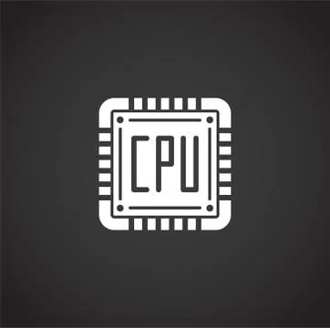 Processor chip related icon on background for graphic and web design. Creative Stock Illustration