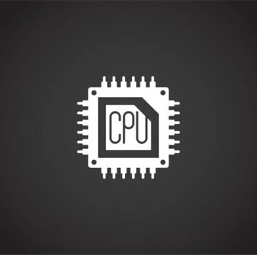 Processor chip related icon on background for graphic and web design. Creative Stockillustratie