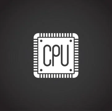 Processor chip related icon on background for graphic and web design. Creative Stock Illustration