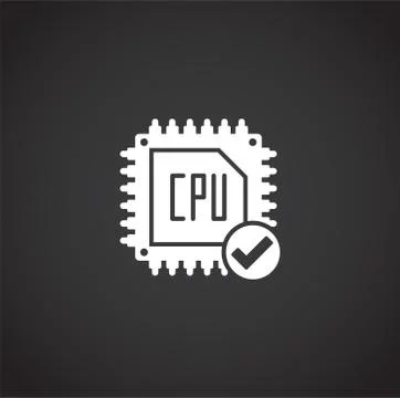 Processor chip related icon on background for graphic and web design. Creative Stock Illustration