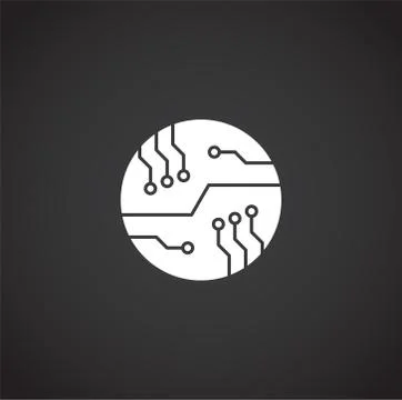 Processor chip related icon on background for graphic and web design. Creative 스톡 일러스트