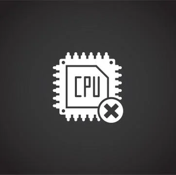 Processor chip related icon on background for graphic and web design. Creative Stock Illustration