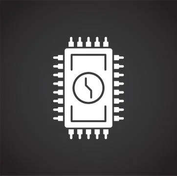 Processor chip related icon on background for graphic and web design. Creative Stock Illustration