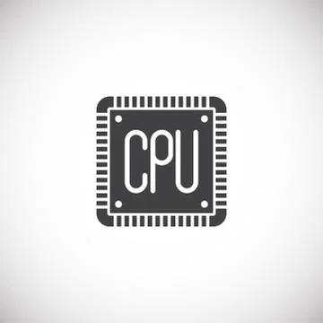 Processor chip related icon on background for graphic and web design. Creative Stock Illustration