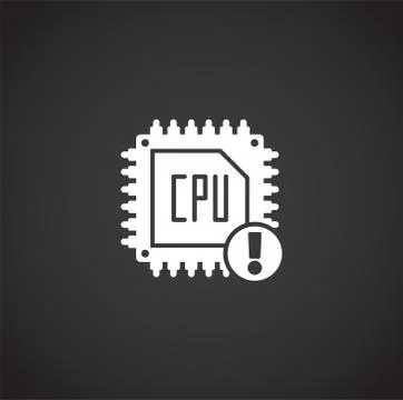 Processor chip related icon on background for graphic and web design. Creative Stock Illustration