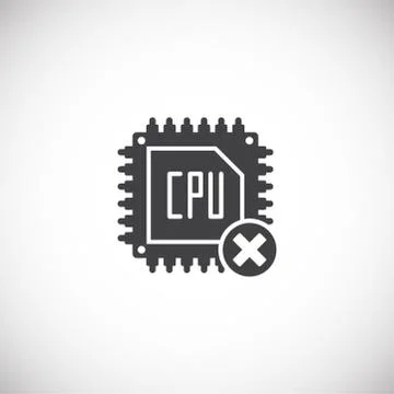 Processor chip related icon on background for graphic and web design. Creative Stock Illustration