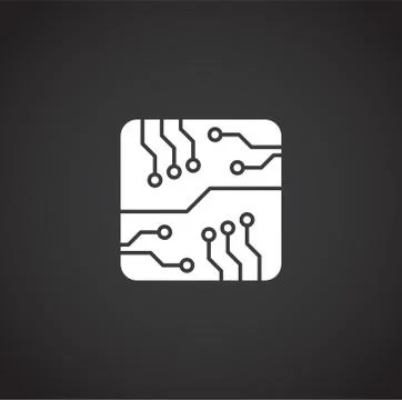 Processor chip related icon on background for graphic and web design. Creative Stock Illustration