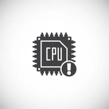 Processor chip related icon on background for graphic and web design. Creative Stock Illustration