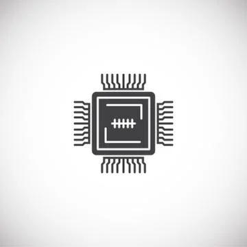 Processor chip related icon on background for graphic and web design. Creative Stock-Illustration