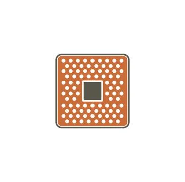 Processor chip related icon on background for graphic and web design. Creative Stock Illustration