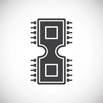 Processor chip related icon on background for graphic and web design. Creative Stock Illustration
