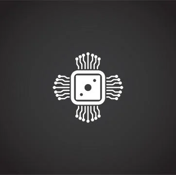 Processor chip related icon on background for graphic and web design. Creative Stock Illustration