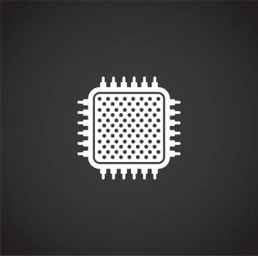 Processor chip related icon on background for graphic and web design. Creative Stock Illustration