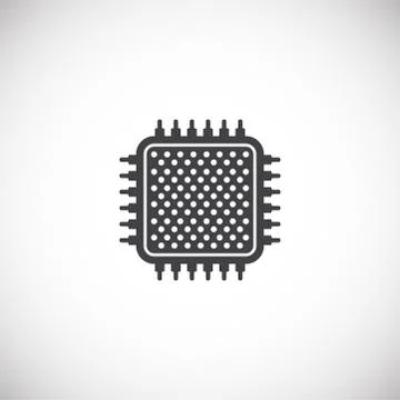 Processor chip related icon on background for graphic and web design. Creative Stock Illustration