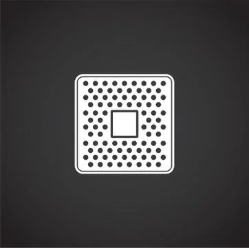 Processor chip related icon on background for graphic and web design. Creative Stock Illustration