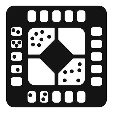 Processor circuit board icon illustrating technology concept Stock Illustration