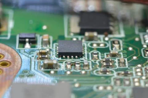Processor on circuit board Stock Photos