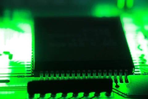 Processor close-up of computer printed circuit board Copyright: xZoonar.co... Stock-Fotos