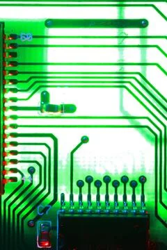 processor close-up of computer printed circuit board ,model released, Sym... Stock-Fotos