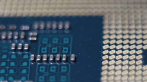 Processor close up, electronic technology background. Stock Footage 204160953