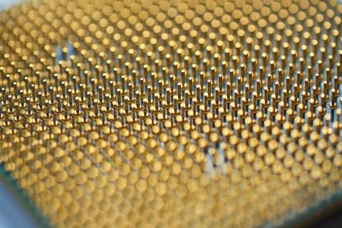 Processor close-up on a white background. The concept of new technologies Stock Photos