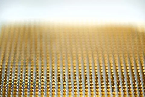Processor close-up on a white background. The concept of new technologies Stock Photos