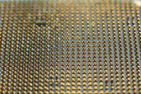 Processor close-up on a white background. The concept of new technologies Stock Photos