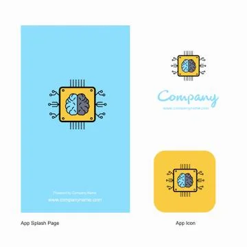 Processor Company Logo App Icon and Splash Page Design. Creative Business App Illustrazione stock