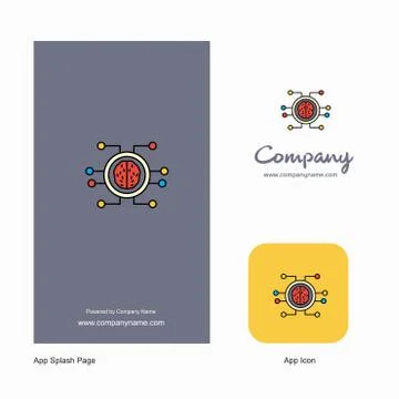 Processor  Company Logo App Icon and Splash Page Design. Creative Business Ap Illustrazione stock