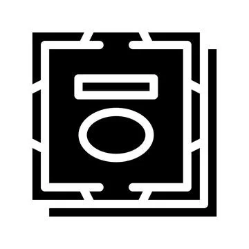 Processor computer component icon vector glyph illustration Stock Illustration