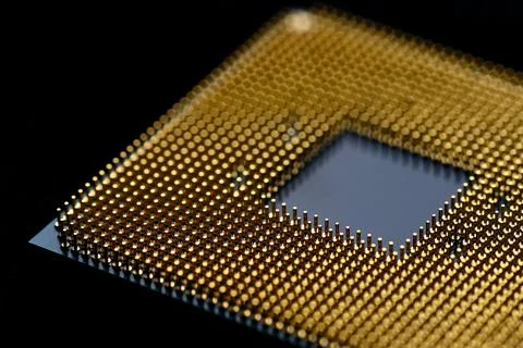 Processor to the computer. Concept for technology and computing. Detail of co Stock Photos