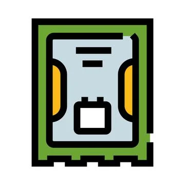 Processor computer hardware electronic component microchip icon Stock Illustration
