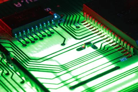  processor computer printed circuit board ,model released, Symbolfoto Copy... Stock-Fotos