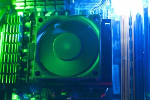 Processor cooler Inside a computer, details of CPU cooler Copyright: xZoon... 写真素材