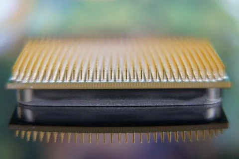 Processor CPU contact area close up macro shot 写真素材