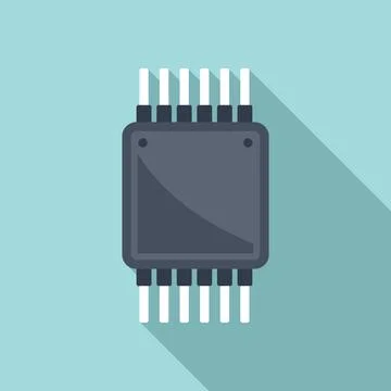 Processor cpu icon flat vector. Chip cpu 스톡 일러스트