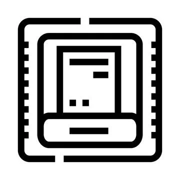 Processor cpu microchip electronics hardware digital icon 스톡 일러스트