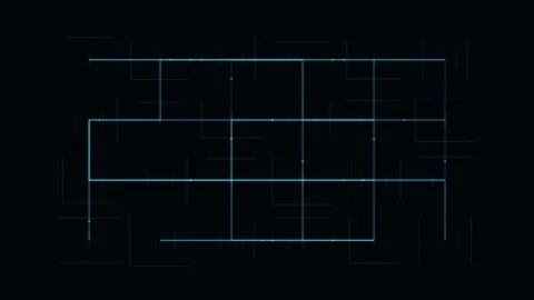 Processor Die Floorplan Lights Up Block By Functional Block Stock-Footage 344511459