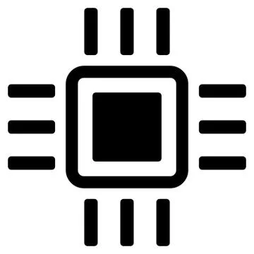 Processor Flat Vector Icon 스톡 일러스트