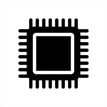 Processor glyph icon vector illustration isolated on white background Stockillustratie